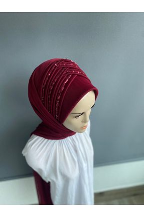 شال زرشکی زنانه پنبه ای DOULA - کد 937904165
