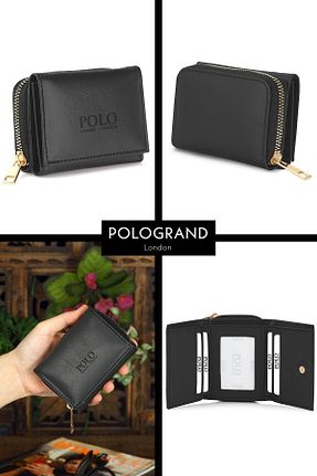 کیف پول مشکی زنانه ابعاد بزرگ POLOGRAND London - کد 937333664
