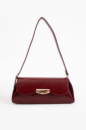 کیف دوشی زرشکی زنانه چرم مصنوعی NBİBAGS - کد 937928510