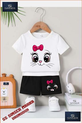 ست بالاتنه و پائین تنه سفید بچه گانه بافت SS SİNSER - کد 943648913