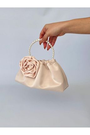 کیف مجلسی صورتی زنانه پارچه ای posst bag - کد 933025138