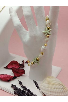 دستبند جواهر سبز زنانه سنگ طبیعی Rakoz Design - کد 937959359