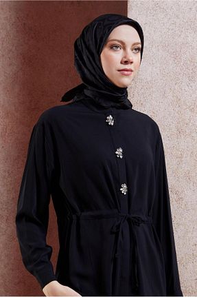روسری مشکی ساتن Alvina - کد 855461511