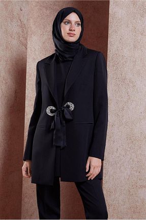 ست بالاتنه و پائین تنه حجاب مشکی زنانه رگولار Alvina - کد 849199561
