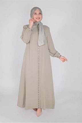 مانتو بلند حجاب بژ زنانه Alvina - کد 868839662