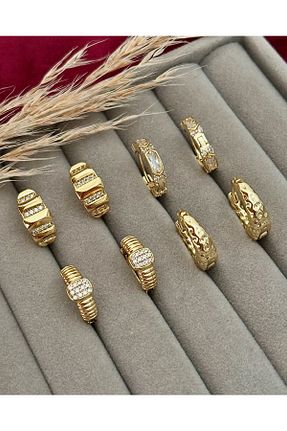 گوشواره استیل (فولاد) زرد زنانه استیل ضد زنگ MODA - کد 929275615