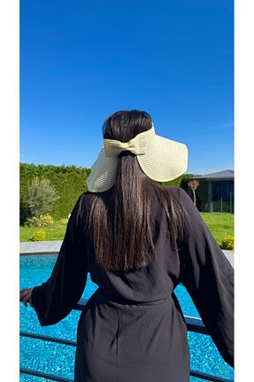 کلاه بژ زنانه حصیر Luminos Butik - کد 812786019