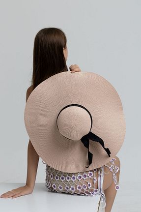 کلاه صورتی زنانه حصیر Luminos Butik - کد 840068961