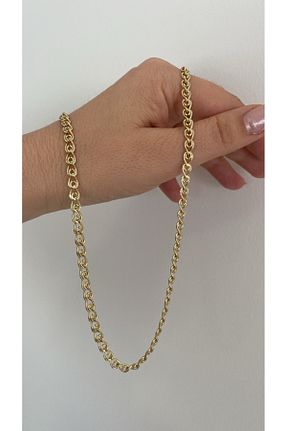 گردنبند استیل ( فولاد ) طلائی استیل (فولاد) XUPİNGS - کد 896577798