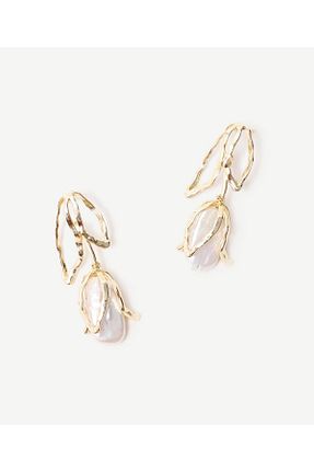 گوشواره جواهر طلائی مروارید Yargıcı - کد 923538091