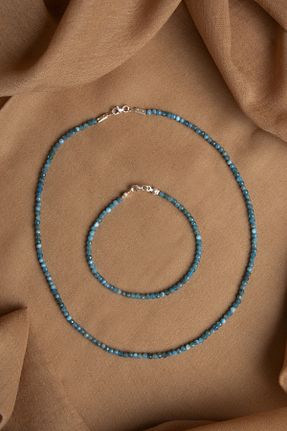 دستبند جواهر آبی زنانه سنگ طبیعی OSMANLI DEĞERLİ TAŞ - کد 938168318