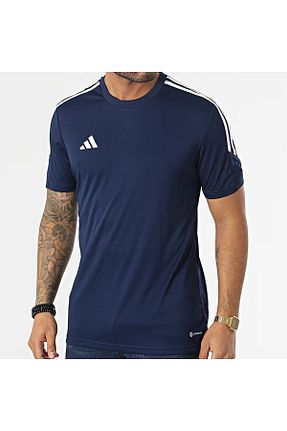 تیشرت سرمه ای مردانه یقه دوچرخه adidas - کد 839875023