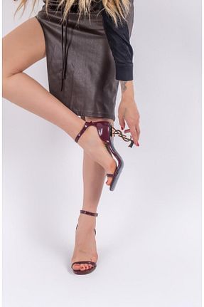 کفش پاشنه بلند کلاسیک زرشکی زنانه پاشنه نازک lovitto - کد 936181512