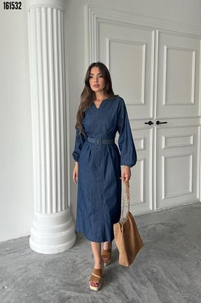 لباس آبی زنانه بافتنی Modayakamoz - کد 938041434