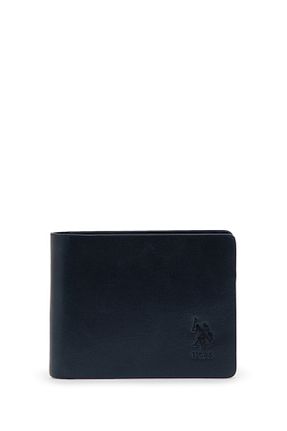 کیف پول سرمه ای مردانه چرم خالص U.S. Polo Assn. - کد 938039346