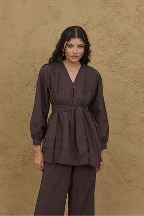 پیراهن سفید زنانه اورسایز Fahhar - کد 938026912