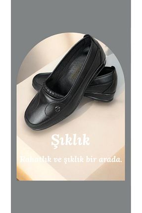 کفش کلاسیک مشکی زنانه چرم مصنوعی Ayakkabı Bahçesi - کد 60241567