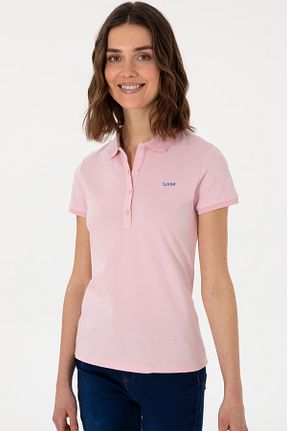 پولوشرت صورتی زنانه پنبه ای U.S. Polo Assn. - کد 938077251