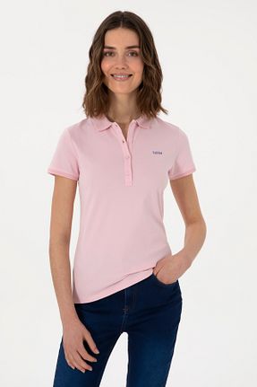 پولوشرت صورتی زنانه پنبه ای U.S. Polo Assn. - کد 938077251