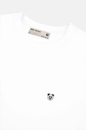 تیشرت سفید زنانه رگولار WWF Market - کد 822366433