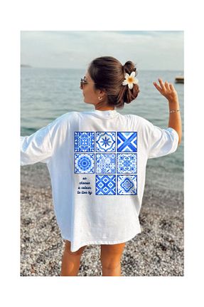 تیشرت نباتی زنانه اورسایز Le