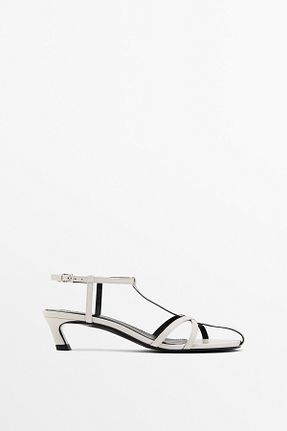 کفش مجلسی سفید زنانه چرم خالص Massimo Dutti - کد 938096634