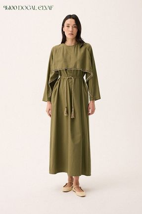 لباس حجاب خاکی بچه گانه اورسایز ZÜLAYS - کد 938086639
