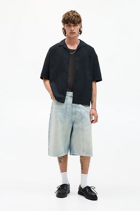 پیراهن مشکی مردانه رگولار Pull & Bear - کد 938099705