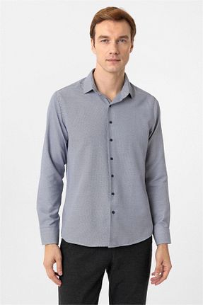 پیراهن سرمه ای مردانه اسلیم فیت SÜVARİ - کد 873057627