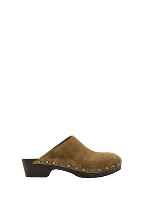 دمپائی قهوه ای زنانه چرم خالص Massimo Dutti - کد 938194952