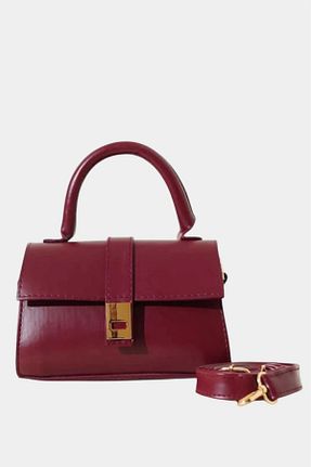 کیف دوشی زرشکی زنانه چرم مصنوعی ROSE BERRY - کد 921610425