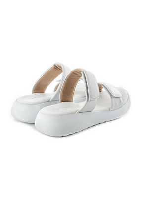 صندل اسپرت سفید زنانه چرم مصنوعی Hush Puppies - کد 938116428