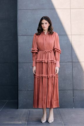 لباس قهوه ای زنانه بافتنی SUMEYYEKACMAZ - کد 938113318
