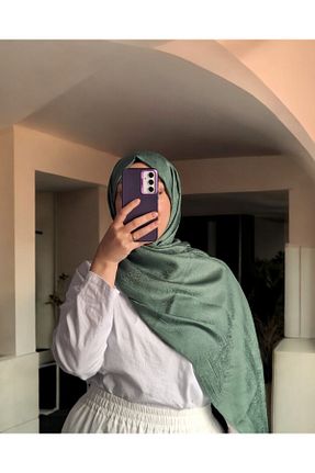 شال سبز زنانه پنبه ای Lavena scarfs - کد 933353021