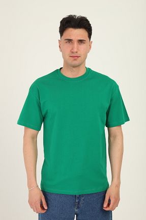 تیشرت سبز مردانه گشاد onetwothree - کد 938143294