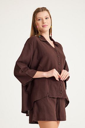 بلوز نارنجی زنانه ساده Tola Tola Etnik Giyim - کد 938163345