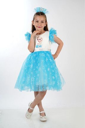 لباس مجلسی و فارغ التحصیلی فیروزه ای بچه گانه پنبه پلی استر Çocuksan Baby&Kids Wear - کد 738816986