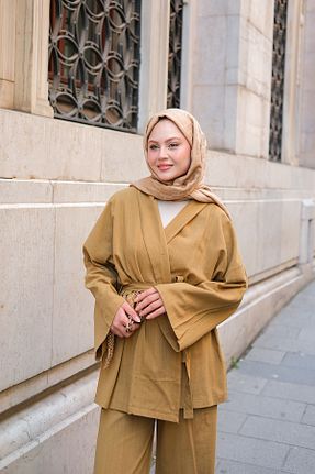 ست بالاتنه و پائین تنه سبز زنانه بافتنی LOCCO - کد 938151908