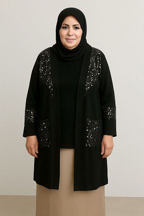 رویه سایز بزرگ مشکی زنانه بافت CNG MODA - کد 938164039