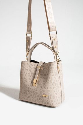 کیف دوشی طوسی زنانه چرم مصنوعی Just Polo - کد 798676724