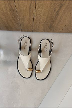 دمپائی بژ زنانه چرم مصنوعی Mupa Shoes - کد 938157349