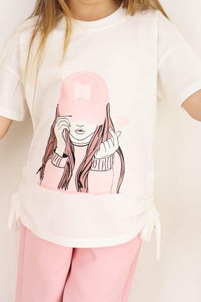 ست بالاتنه و پائین تنه صورتی بچه گانه بافت Çocuksan Baby&Kids Wear - کد 833423426