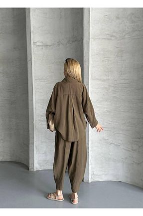 ست بالاتنه و پائین تنه سبز زنانه بافتنی QBZ - کد 938203244