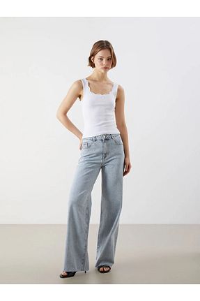 شلوار جین رنگی زنانه پاچه گشاد LC Waikiki - کد 939527624
