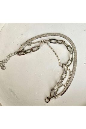دستبند استیل (فولاد) طوسی زنانه استیل ضد زنگ Butik - کد 938169097