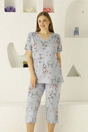 ست لباس راحتی آبی زنانه گلدار ALİMER - کد 700384836