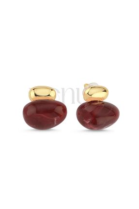 گوشواره استیل (فولاد) زرشکی زنانه استیل (فولاد) VenüsDesign - کد 861131461