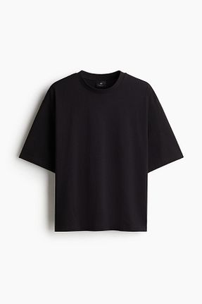 تیشرت مشکی مردانه رگولار H&M - کد 938216377
