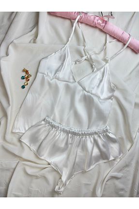 ست لباس راحتی نباتی زنانه ساده ROZENİN LINGERIE - کد 938408582