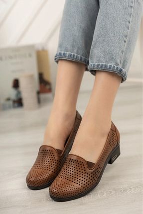 کفش کژوال قهوه ای زنانه چرم خالص Garmoda - کد 938231992